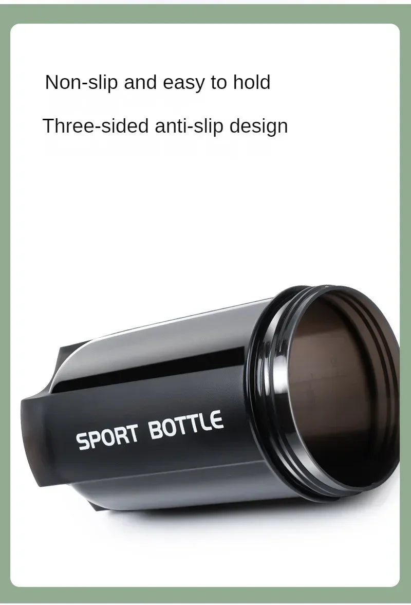 Portable Protein Powder Shaker Bottle Leak Proof Water Bottle For Gym Outdoor Fitness Training Sport Mixing Cup With Scale