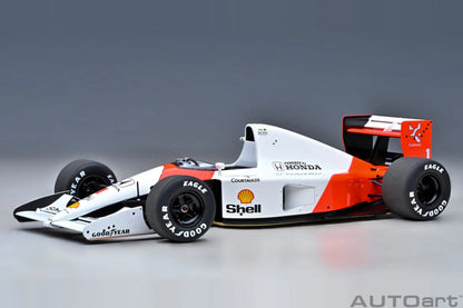 AUTOART New 1/18  Honda MP4/6 1991 #1 (with McLaren logo)  Car model  Send to a friend  Personal collection Static ornament