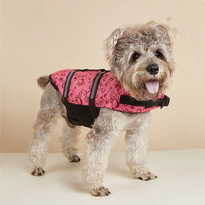 Dog Life Jacket Reflective Adjustable Summer Large Dogs Swimwear Safety Vest Surfing Sailboat Enhanced Buoyancy Pet Life Jacket