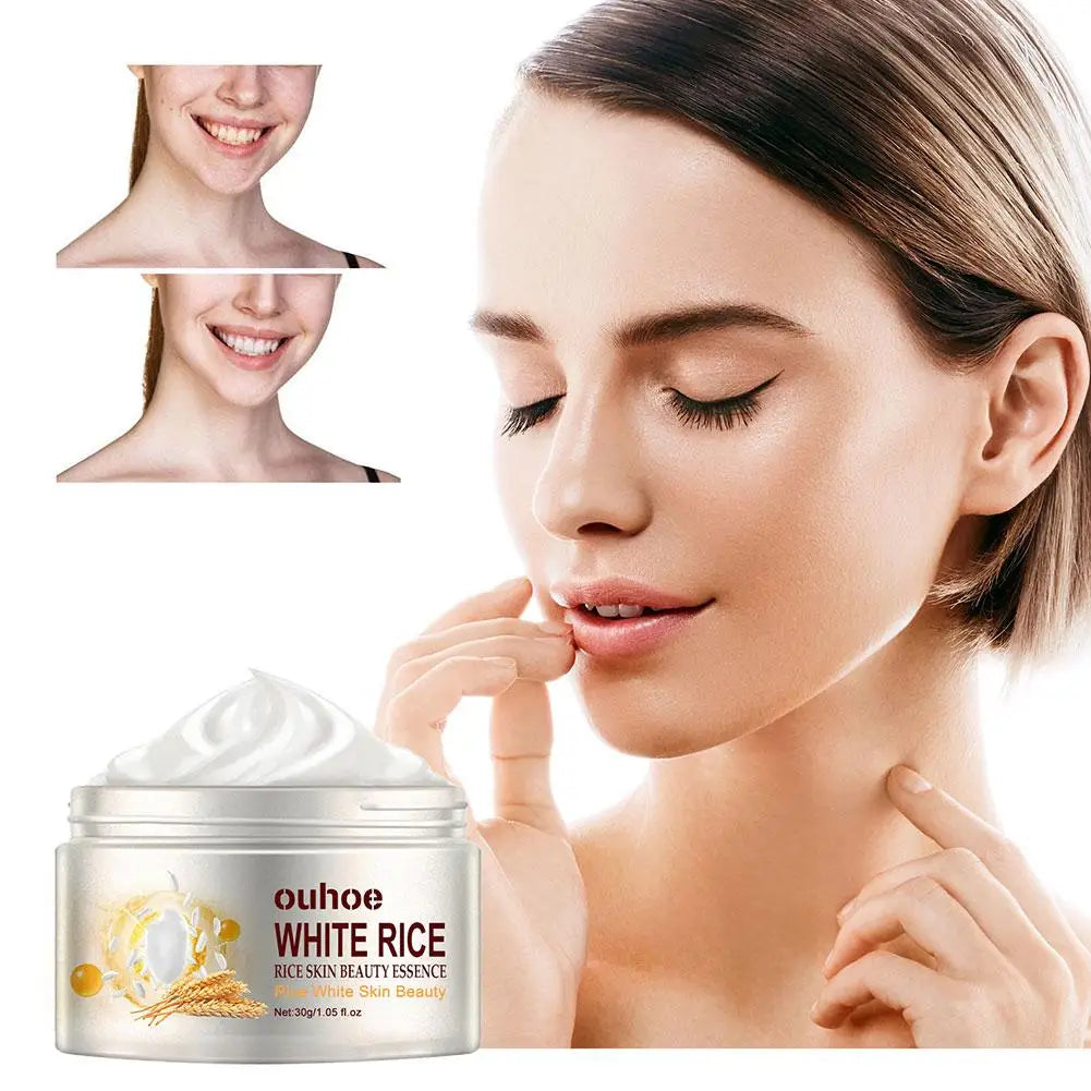 White Rice Whitening Cream – Anti-Aging, Anti-Wrinkle, Deep Moisturizing Face Cream (5 Pcs Set)