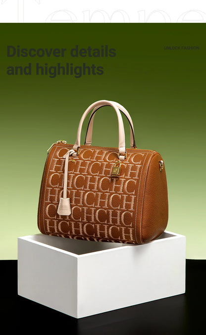CHCH Women's Shoulder Bag New Embroidered Letter Design Handbag Women's Tote Bag