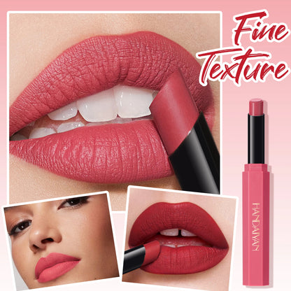 Matte Lipstick Pencil Waterproof Long Lasting Non-Stick Cup Sexy Red Matte Solid Lip Gloss Nude Pink Lipstick Pen Makeup -6 Colors