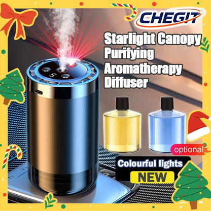 Smart Car Air Aromatherapy Diffuser Fragrance Car Air Fresheners Adjustable Humidifier Essential Oil Diffuser LED Ambient Light