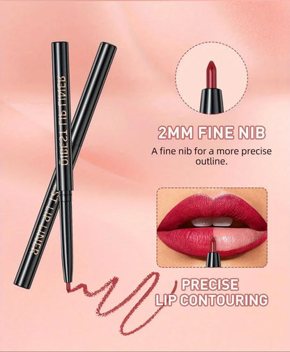 3 in 1 Lipstick and Lipliner Set, Long Lasting Waterproof Lip Stain Liquid Lipgloss Set for Women Halloween Gothic Makeup