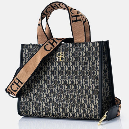 CH Fashion Monogram Print High Quality Metal Logo Casual Light Luxury Brand Designer New Women's Handbag
