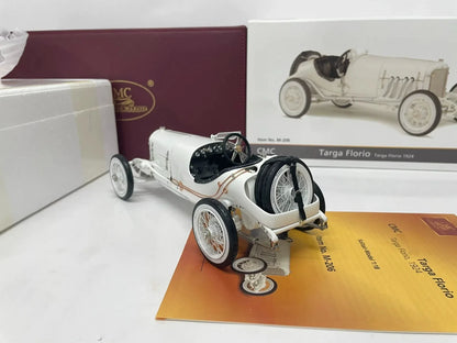 CMC 1:18 Targa Florio 1924 White Simulation Limited Edition All Open Alloy Metal Static Car Model Toy Gift