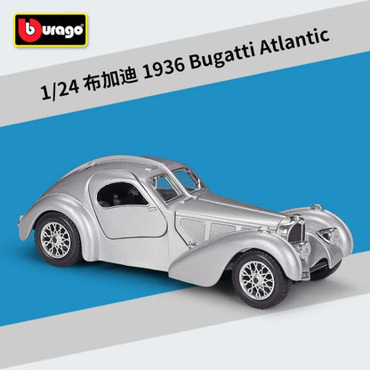 Bburago 1:24 Bugatti Atlantic 1936 Alloy Car Diecasts & Toy Vehicles Car Model Miniature Scale Model Car For Children