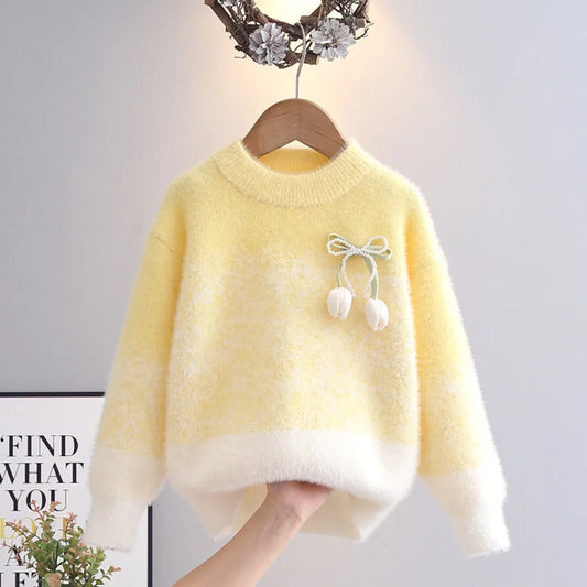 Children's Clothing Christmas Sweaters Baby Girl Winter Clothes Kids Clothes Casual Fashion Streetwear Pullover Knit Elegant