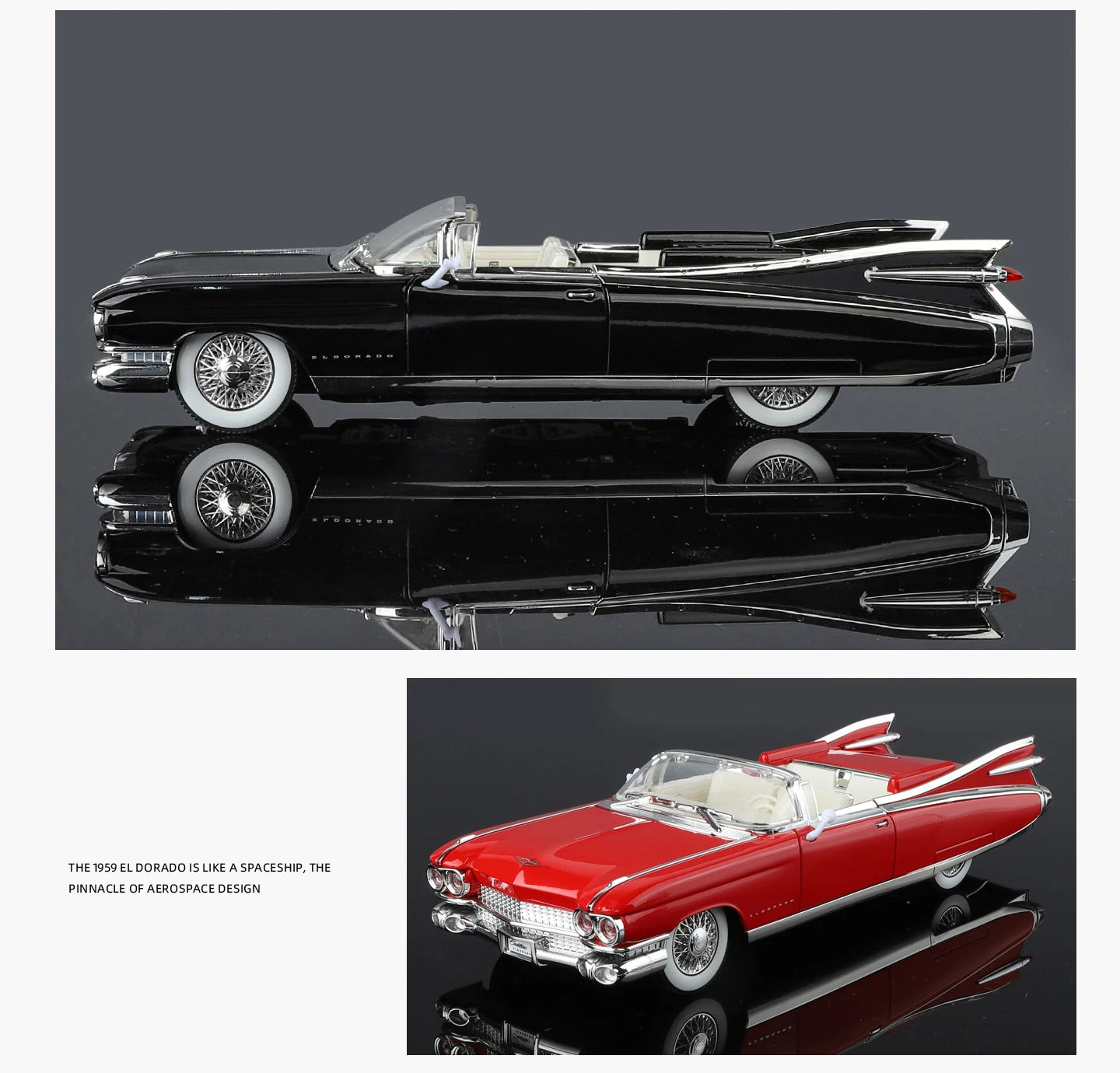 Retro luxury 1:24 convertible sports car alloy model, exquisite desktop ornaments, best collection for car model enthusiasts