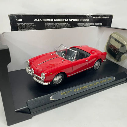 Die-cast 1:18 Scale Alfa Romeo Giulietta Convertible 1959 Simulated Alloy Static Car Model