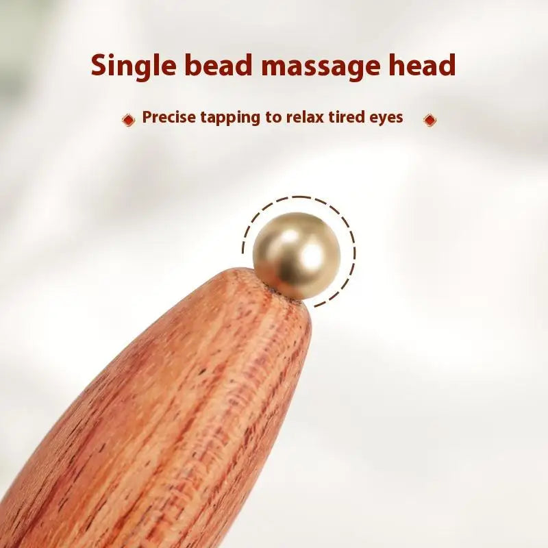 Eye Roller Massager Wooden Eye Cream Applicator Gua Sha Massage Tool Facial Massager for Skincare Application Relaxation