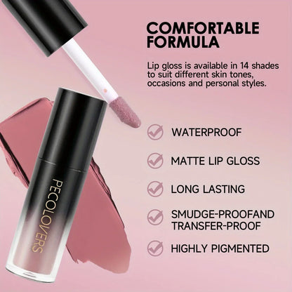 Long Lasting Lipstick Lip Gloss Makeup Waterproof Velvet Non-stick Cup Lip Tint Sexy Black Liquid Lip Stick