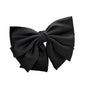 Female Satin Bow Hairpin Ponytail Clip Two-layer Bowknot Ribbon Spring Clip Temperament Accessories Korean Fashion Elegant