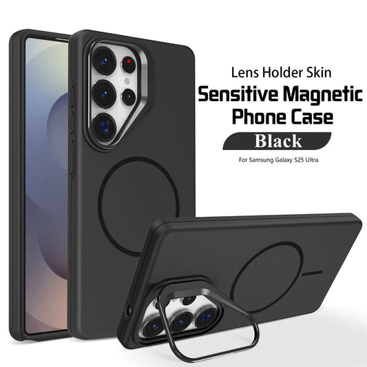 New Matte For Magsafe Magnetic Case For Samsung Galaxy S26 S25 S24 S23 S22 Ultra Plus S25FE S24FE S25Edge With Kickstand Cover