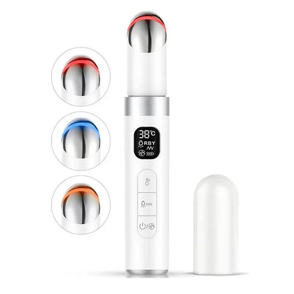 【BEST WISHES】Microcurrent EMS Electric Eye Massager Reduce Wrinkles Remove Dark Circles Hot Vibrations Beauty Skin Care Device