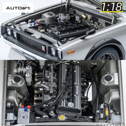 NISSAN SKYLINE 2000 GT-R (KPGC110) TUNED VERSION RS WATANABE WHEEL AUTOart 1/18 Static display model gift collection