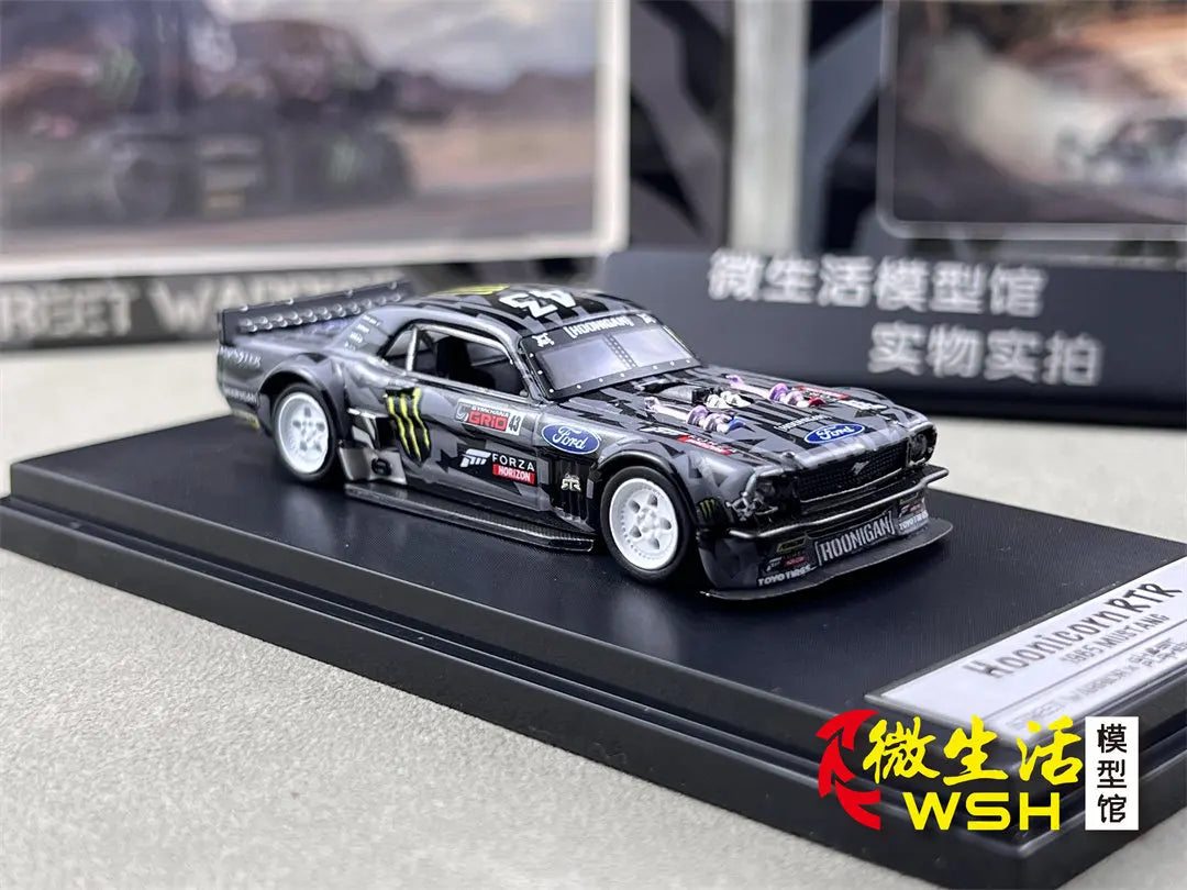 SW 1:64 Ford Mustang Hoonicorn RTR KamaZ Modified Trailer Simulation Static Alloy Car Model Gift Toy.