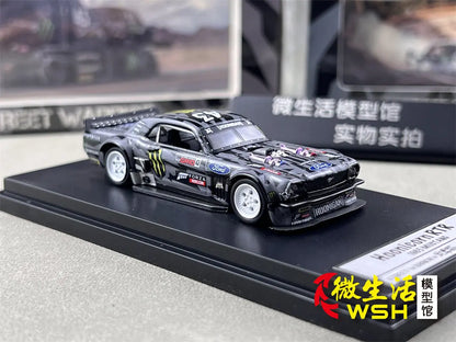SW 1:64 Ford Mustang Hoonicorn RTR KamaZ Modified Trailer Simulation Static Alloy Car Model Gift Toy.