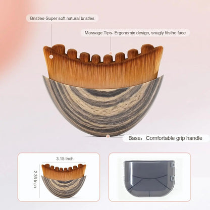 Facial Lymphatic Contour Brush–Ergonomic Dry Brush for Face,Jawline&Chin Sculpting,Lymphatic Massage,Skin Lifting, Anti-Puffine