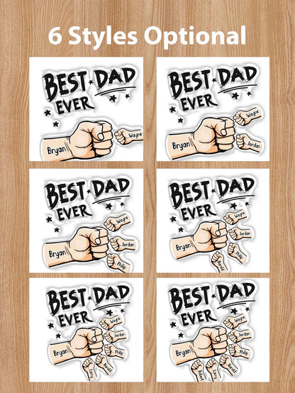 Personalized Dad Mug for Father's Day Custom Name Coffee Cup with 3D Text Effect Custom Name Coffee Cup Gift for Daddy Grandpa