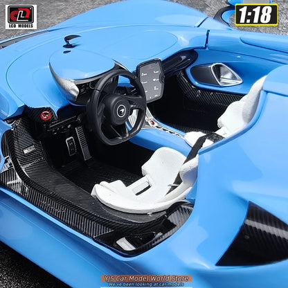 LCD Diecast car model 1:18 McLaren ELVA car model metal static display collection