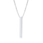 Vnox 3D Vertical Bar Necklaces for Men, Layering Stainless Steel Geometric Pendant, Layered Wheat Rope Cuban Chain, Boy Collar