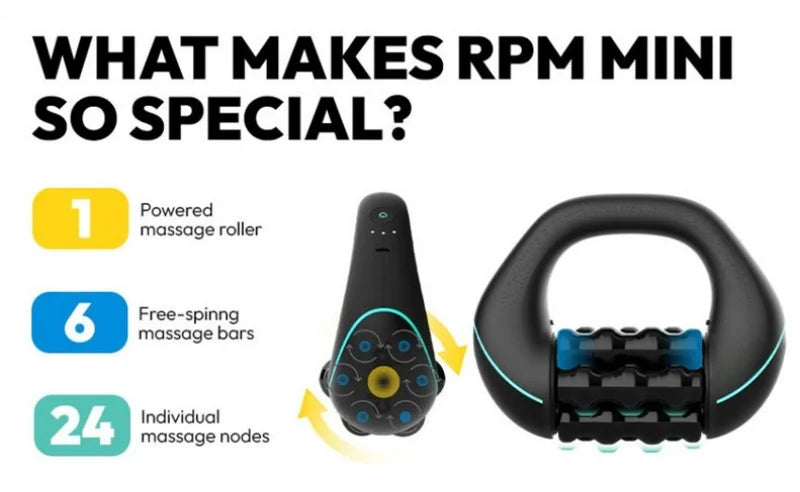 Electirc Massage Roller Rechargeable 3-Speed Massager  Percussive Therapy for Whole Body Relief Deep Tissue & Muscle Recovery