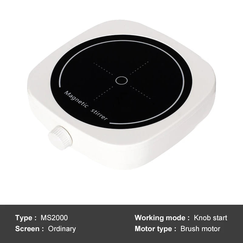WESTTUNE Digital Display Magnetic Stirrer Laboratory Magnetic Mixer Portable Liquid Stirrer Plate with Stir Bar 200-2000 RPM