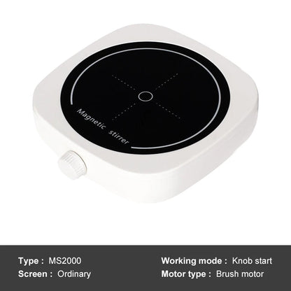 WESTTUNE Digital Display Magnetic Stirrer Laboratory Magnetic Mixer Portable Liquid Stirrer Plate with Stir Bar 200-2000 RPM