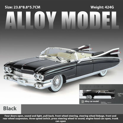 Retro luxury 1:24 convertible sports car alloy model, exquisite desktop ornaments, best collection for car model enthusiasts