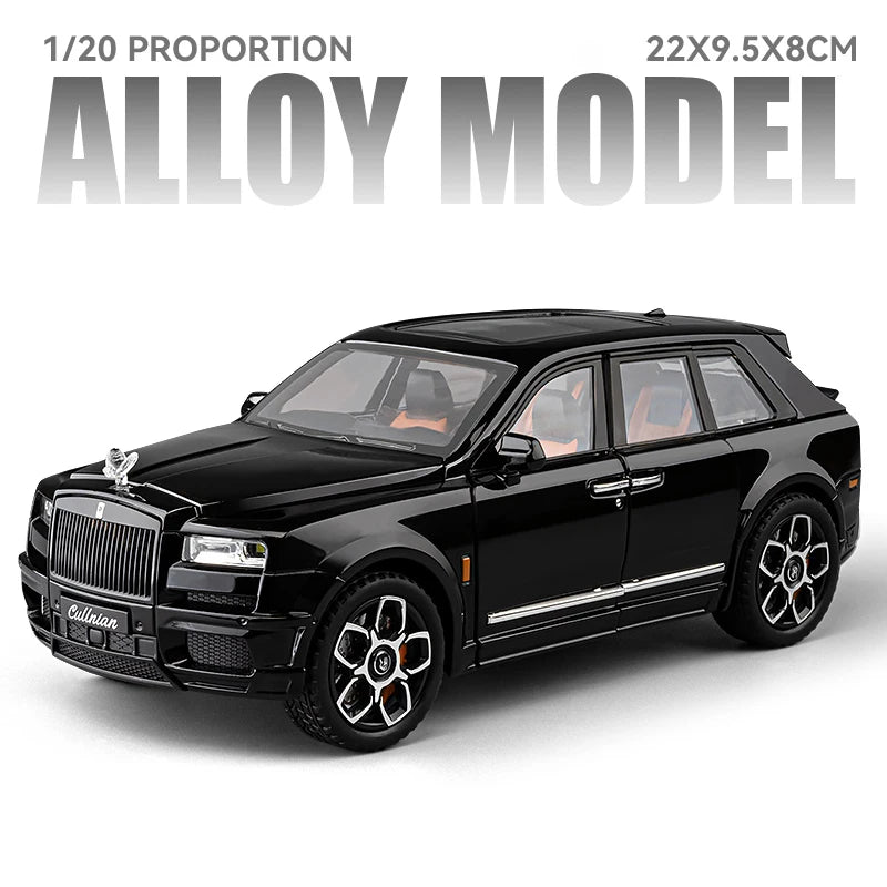 Rolls Royce 1:20 SUV Cullinan Alloy Luxy Car Model Diecast Metal Vehicles Car Model Simulation Sound and Light Gift