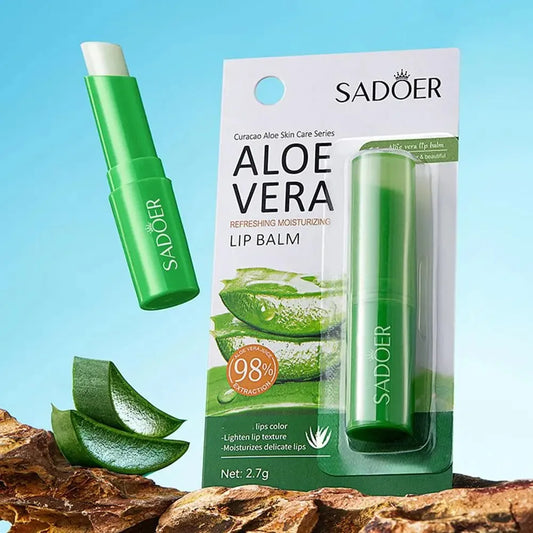 Refreshing Moisturizing Repair Lip Balm Aloe Vera Vitamin Essence Double Protection Hydrating Lip Balm Beauty Skin Care
