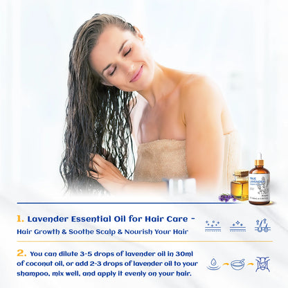 HIQILI 100% Pure Lavender Essential Oil 100ML Aromatherapy Diffuser Oil for Sleep Relaxation Diffuser Massage Skin Care