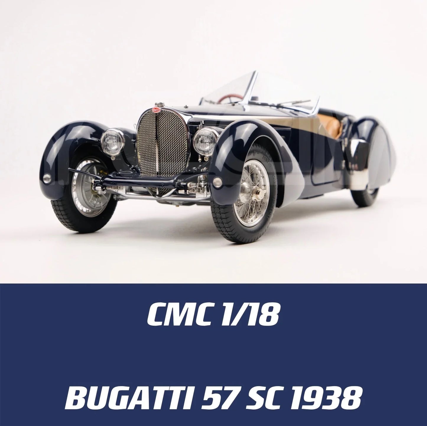 CMC 1:18 57SC 1938 Convertible Simulation Limited Edition All Open Alloy Metal Static Car Model Toy Gift