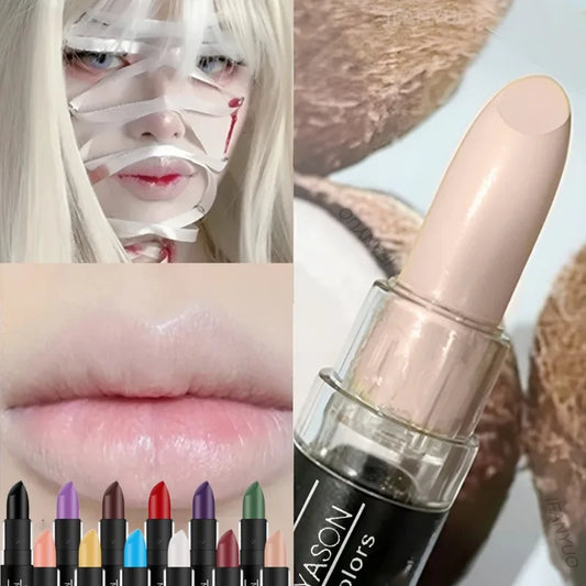 Nude Lipstick Matte Velvety Vampire Makeup Punk Black Lip Gloss Smooth Waterproof Lasting Durable Dark Paint Cosmetics -12 Colors