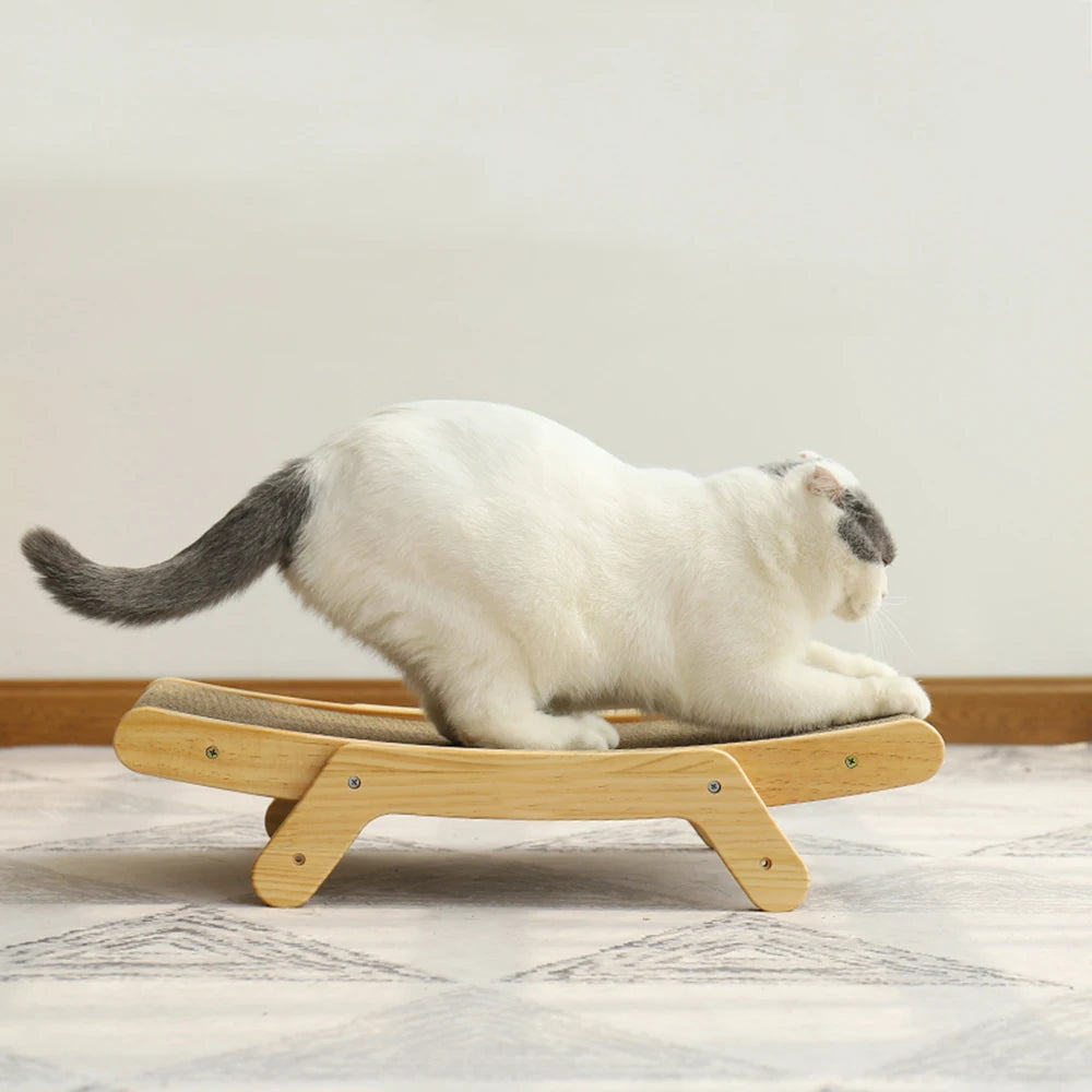 Detachable 3 in 1 wooden frame cat scratching board wear-resistant integrated vertical multi-model cat bed cat claw grinding toy