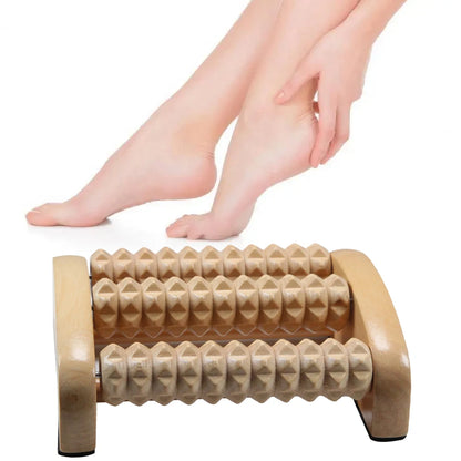 Wooden Foot Massager Roller Reflexology for Stress Fitness Health Care Feet Massager Colorful Massage Roller Pain Relief