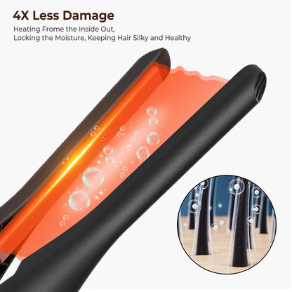Small Flat Iron for Short Hair, Temperature Adjustable Pencil Flat Iron Fast Heat Up Beard Straightening Iron
