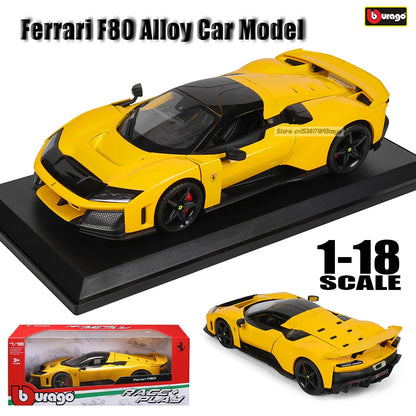 Bburago 1:18 2004 Ferrari F80 Alloy Car Model Vehicle Toy Collection Gift Multiple Exquisite interior die-casting toys