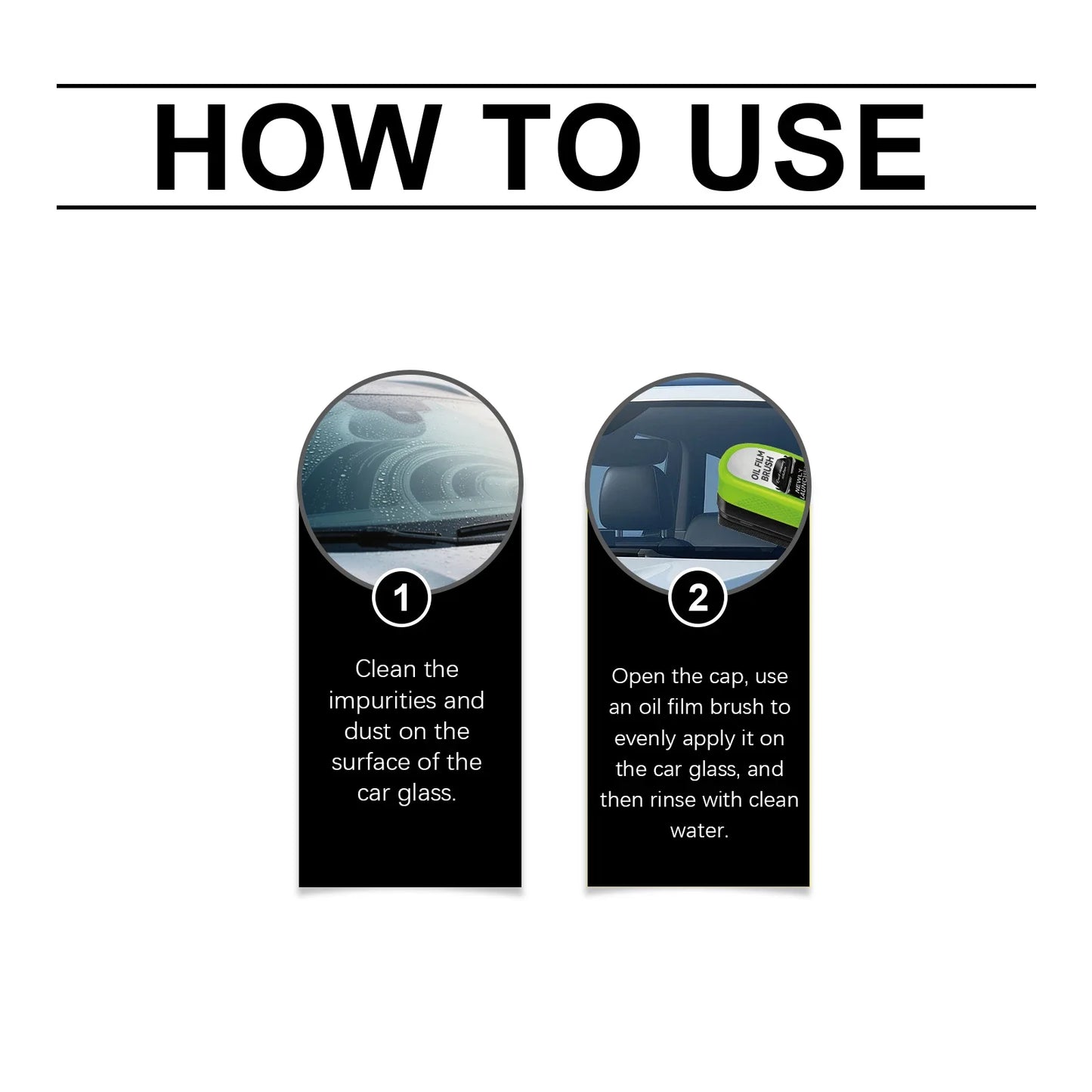 Automotive Car Oil Film Cleaning Brush,150ml Glass Oil Film Remover for Car Window,Windshield Brush For Car Care
