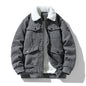 Warm Collar Corduroy Jacket for Men, Casual, Comfortable, Loose, High Quality, Simple, Versatile,and Plush Jacket for Men