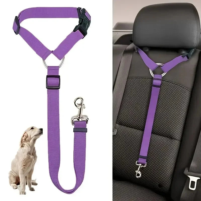 Adjustable Anti-Escape Pet Car Seat Belt Dog Cat Headrest Safety Restraint Rope Portable Travel Safety Leash For pets