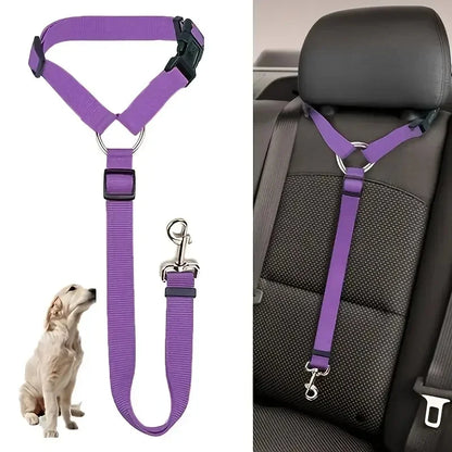 Adjustable Anti-Escape Pet Car Seat Belt Dog Cat Headrest Safety Restraint Rope Portable Travel Safety Leash For pets