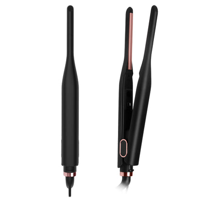 Small Flat Iron for Short Hair, Temperature Adjustable Pencil Flat Iron Fast Heat Up Beard Straightening Iron