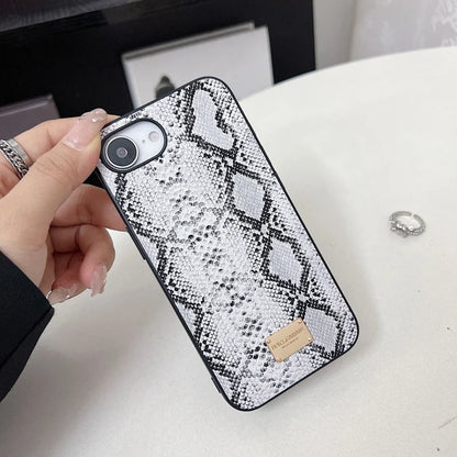 Luxury Leopard Snake leather Anti-Fall Case protectio for iPhone 16 15 13 12 11 14 17 Pro Max Plus 17 Air XS XR shockproof Cover