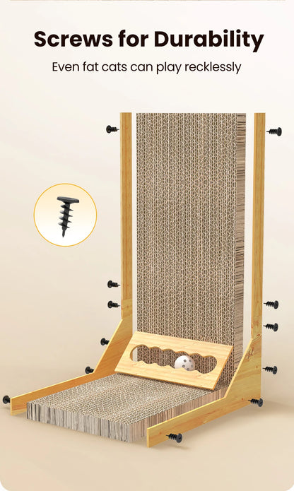 ROJECO Cat Scratcher Cat Scratching Board For Cats Toys L-Shaped Claw Grinding Scraper Mat Cat Furniture Protector Accesories