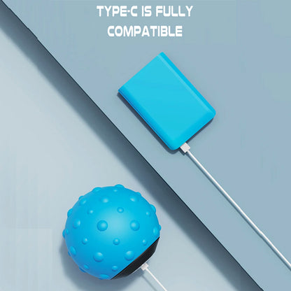 Rechargeable 5 Gears Vibrating Massage Ball Portable Peanut Massager Vibrating Foam Roller For Fitness Mobility Yoga Relaxation