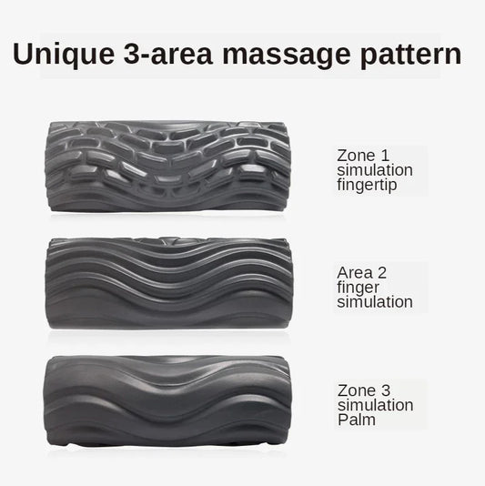 .Foam Shaft Electric Foam Roller Yoga Home Gym Vibration Massage 4 Or 5 Speeds Column Muscle Relax Deep Tissue USB Rechargeable