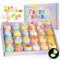 Bath Bombs for Kids with Surprise Inside, 24 Pack Natural Organic Kids Bubble Bath Fizzy for Girls Boys with Bath Toys Inside