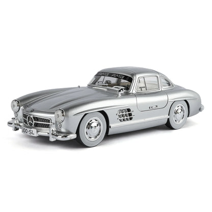 Mercedes Benz 300SL Classic 1:18 Car Alloy Diecast Car Model Home Interior Decoration Ornaments Sound & Light Collect Hobby Gift